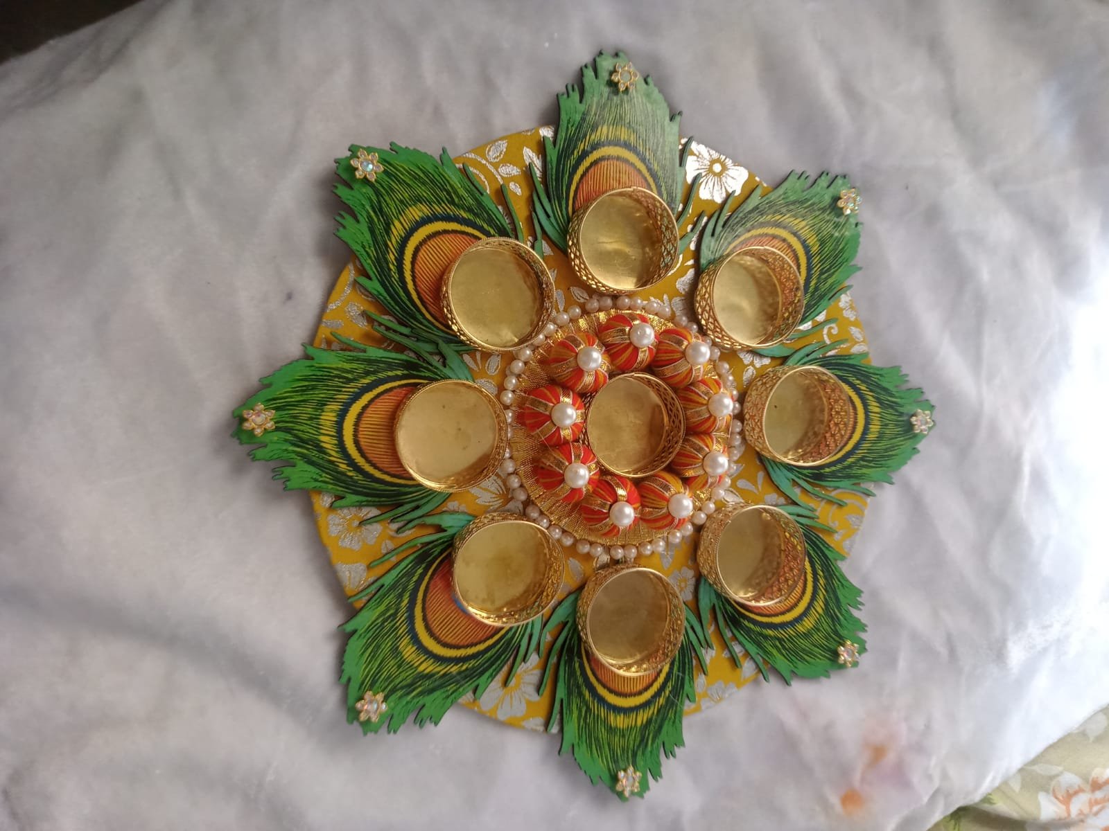 Rangoli Mat With Candle Holder